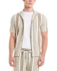 Reiss - Fernando Striped Rib Cardigan - Lyst