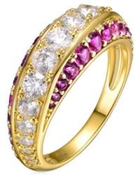 Rachel Glauber - 14k Over Silver Cz Ring - Lyst