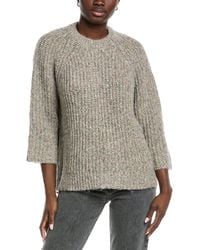 Autumn Cashmere - Shaker 3/4-Sleeve Alpaca-Blend Sweater - Lyst