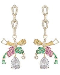 Eye Candy LA - The Luxe Collection Cz Summer Bow Statement Earrings - Lyst