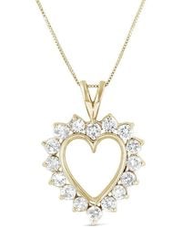 LEVARON - 14K 1.50 Ct. Tw. Diamond Heart Pendant - Lyst