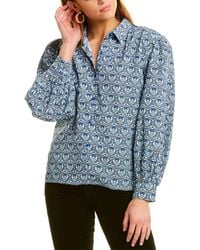 Garrie B - Crepe Blouse - Lyst