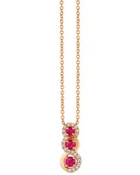 Le Vian - 14k 0.39 Ct. Tw. Diamond & Passion Ruby Pendant Necklace - Lyst