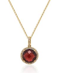 Diana M. Jewels - Fine Jewelry 14k 4.20 Ct. Tw. Diamond & Garnet Pendant Necklace - Lyst