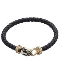 jean claude - Year Of The Snake Collection Leather Cz Bracelet - Lyst