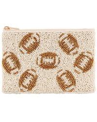 Shiraleah - Footballs Beaded Zip Pouch - Lyst