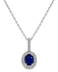 Sabrina Designs - 14k 0.55 Ct. Tw. Diamond & Sapphire Oval Pendant - Lyst