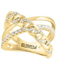 Effy Fine Jewelry - 14k 0.58 Ct. Tw. Diamond Cross Ring - Lyst