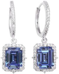Suzy Levian - Silver 0.02 Ct. Tw. Diamond & Gemstone Earrings - Lyst