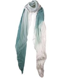 Blue Pacific - Vintage Dip-Dye Ombre Cashmere-Blend Scarf - Lyst