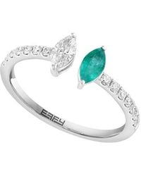 Effy Fine Jewelry - 14K 0.73 Ct. Tw. Diamond & Emerald Ring - Lyst