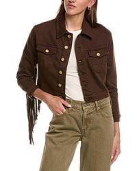 L'Agence - Koda Crop Jkt Fringe - Lyst