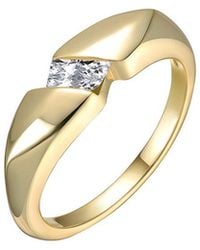 Rachel Glauber - 14K Plated Cz Statement Ring - Lyst