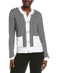 St. John - Jacquard Knit Cardigan - Lyst