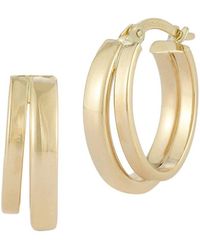 Ember Fine Jewelry - 14k Bold Double Oval Hoops - Lyst