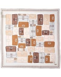 Fendi - Baguette Foulard Silk Scarf - Lyst