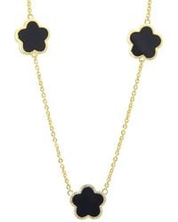 Gemstones - 0.1 Ct. Tw. Diamond & Onyx Charm Necklace - Lyst