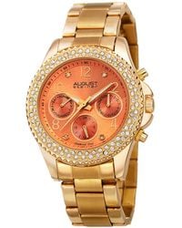 August Steiner - Stainless Steel Diamond Watch - Lyst