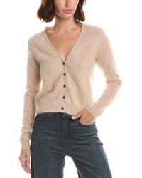 Sofiacashmere - Brushed Cashmere Cropped 100% Cashmere Cardigan - Lyst