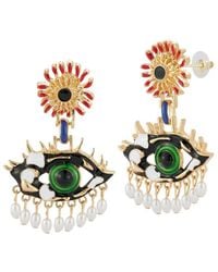 Sphera Milano - Plated Evil Eye Earrings - Lyst