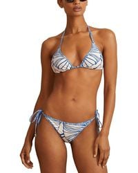 Reiss - Tina Printed Bikini Top - Lyst