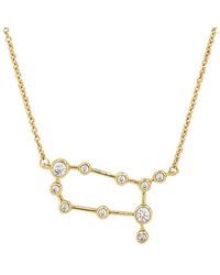 Sterling Forever - When Stars Align Constellation Sign 14K Plated Cz Necklace - Lyst