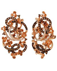 Le Vian - Le Vian Chocolate Diamonds 14k Rose Gold 1.34 Ct. Tw. Diamond Drop Earrings - Lyst