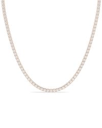 Lab Grown Diamonds - 14K 5.00 Ct. Tw. Lab-Grown Diamond Tennis Necklace - Lyst
