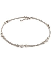 Diamond Select Cuts - Silver & Steel 0.08 Ct. Tw. Diamond Heart Necklace - Lyst