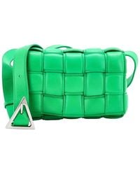 Bottega Veneta - Green Maxi Intrecciato Leather Cassette Crossbody Padded Small (authentic Pre-loved) - Lyst