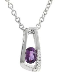 Gemstones - 1.23 Ct. Tw. Diamond & Amethyst Necklace - Lyst