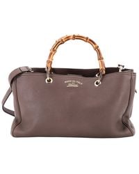 Gucci - Leather Bamboo Shopper Tote Medium (Authentic Pre-Loved) - Lyst