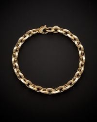 Italian Gold - 14k Fancy Oval Rolo Bracelet - Lyst