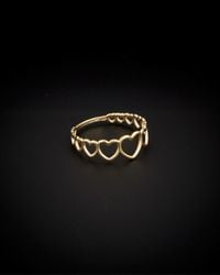 Italian Gold - 14k Graduated Hearts Ring - Lyst