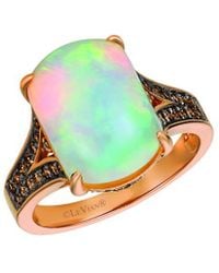 Le Vian - Neopolitan Opal 14K Rose 3.69 Ct. Tw. Diamond & Opal Cocktail Ring - Lyst