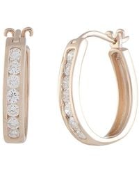 Diamond Select Cuts - 14k Rose Gold 0.50 Ct. Tw. Diamond Hoops - Lyst