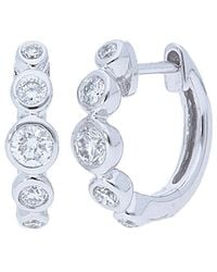 Nephora - 14k 0.26 Ct. Tw. Diamond Graduated Plain Huggie Hoops - Lyst
