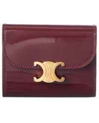Celine - Troimphe Small Patent Wallet - Lyst