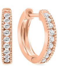 Monary - 10k Rose Gold 0.23 Ct. Tw. Diamond Earrings - Lyst