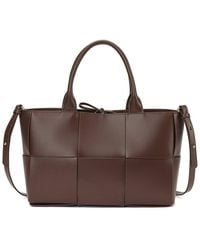 Tiffany & Fred Paris - Smooth Woven Leather Top Handle Tote - Lyst