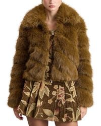 Avec Les Filles - Cropped Diagonal Paneled Jacket - Lyst