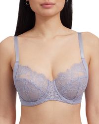 Skarlett Blue - Entice Lace Full Coverage Side Support Balconette Bra - Lyst