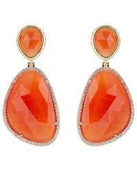 Eye Candy LA - The Luxe Collection 14k Plated Chilli Onyx Earrings - Lyst