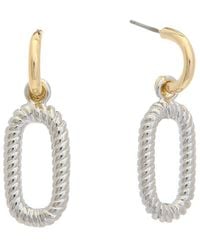 Juvell - 18k Plated Cz Drop Link Earrings - Lyst