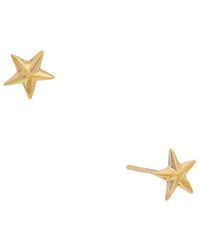 Italian Gold - 10K Star Stud Earrings - Lyst