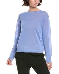 Vince - Dropped Shoulder Boat Neck Top - Lyst