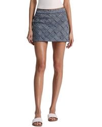 Alice + Olivia - Rubi Woven Denim Micro Skirt - Lyst