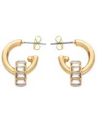 Eye Candy LA - Cz Claire Half Loop Earrings - Lyst