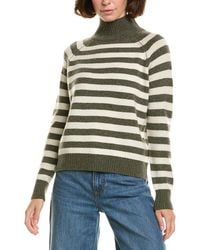 InCashmere - Chuck Stripe Mock Neck Wool & Cashmere-Blend Pullover - Lyst