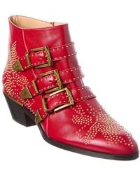 Chloé - Susanna Leather Bootie - Lyst